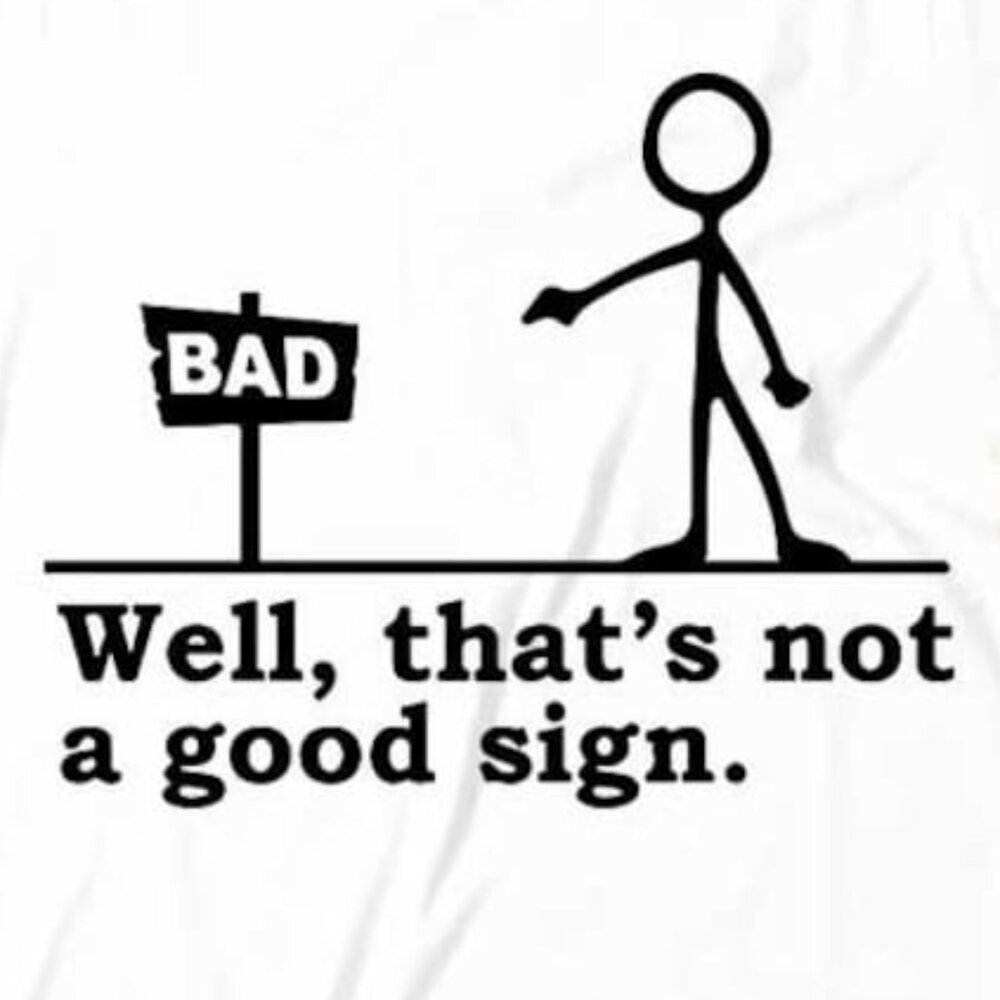 Well That's Not A Good Sign Bad Funny T Shirt - Picture 2 of 5